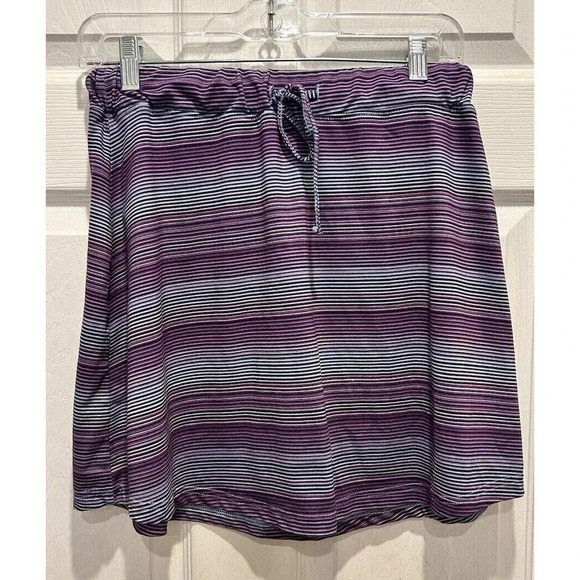 Tehama Women's  Size Small Green Purple Space Dye Stripe Tennis Golf Skirt - Picture 1 of 8